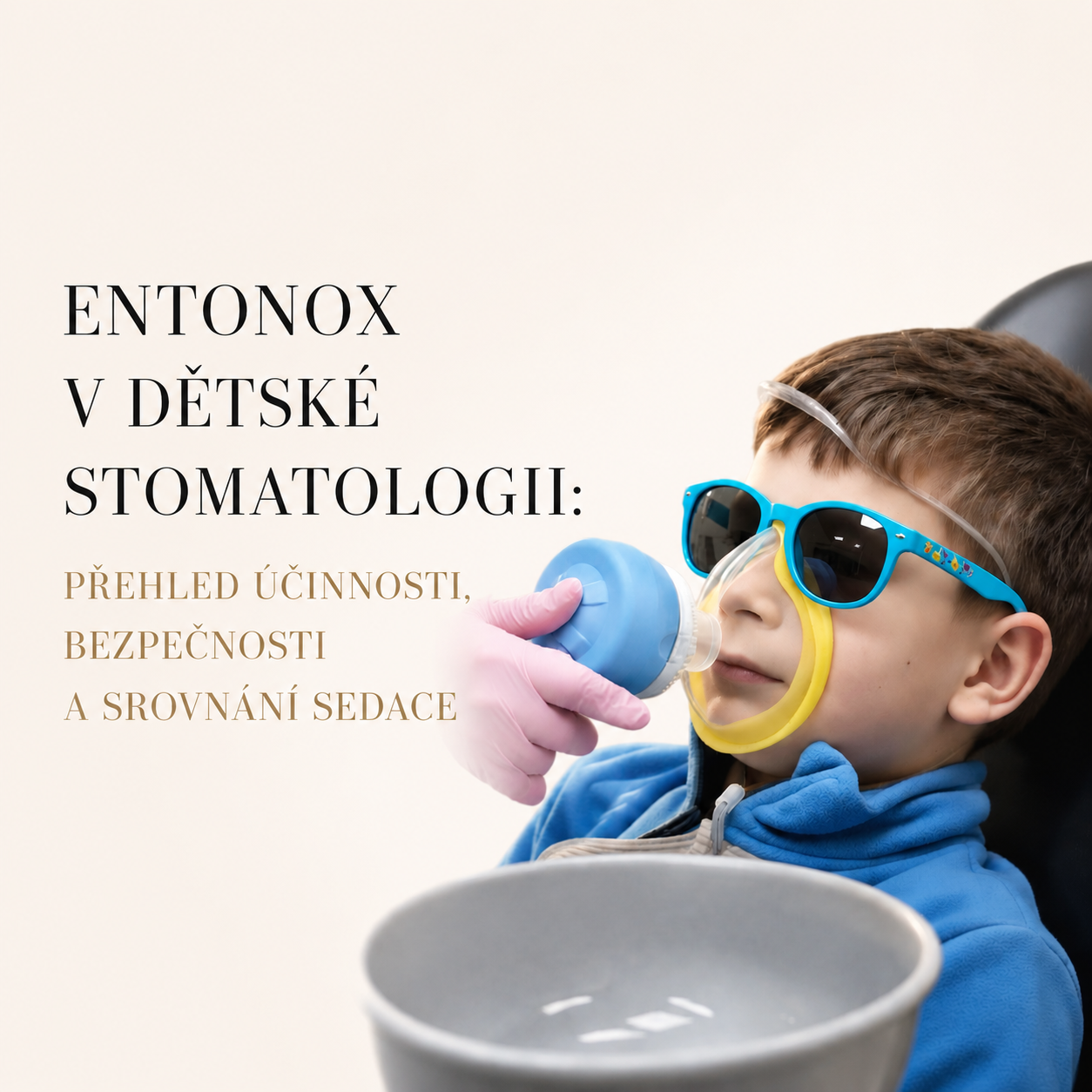 Entonox v dětské stomatologii: přehled účinnosti, bezpečnosti a srovnání sedace