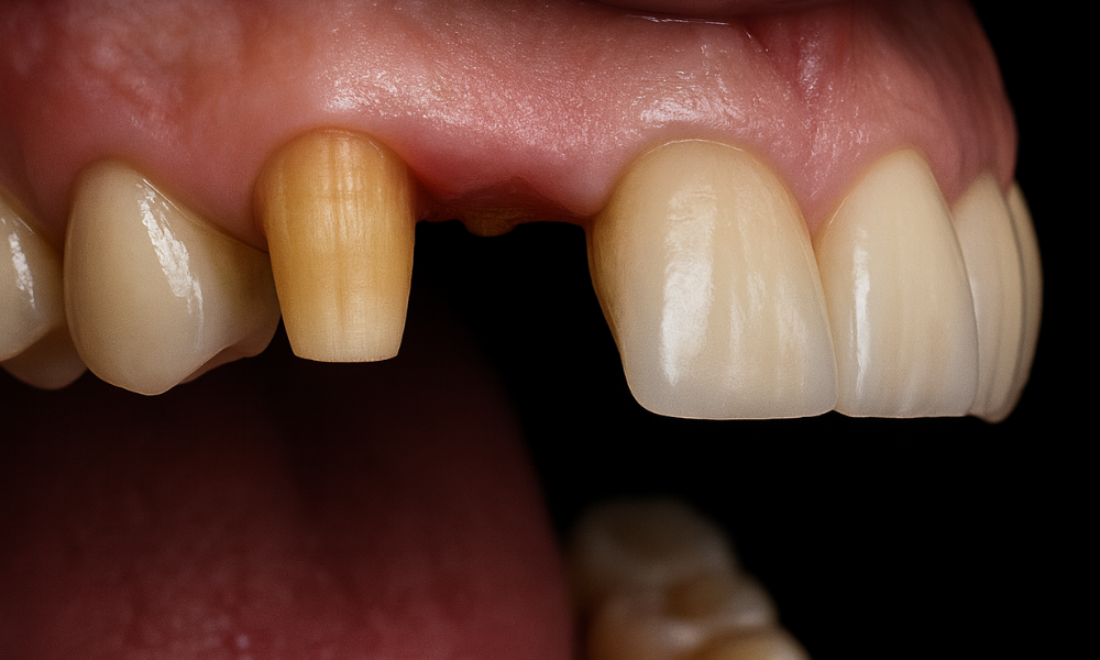 Konzolový jednostranný zubní můstek