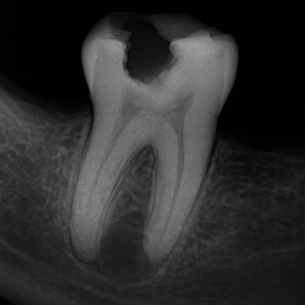 Neošetřený kaz zasahující do nervu zubu