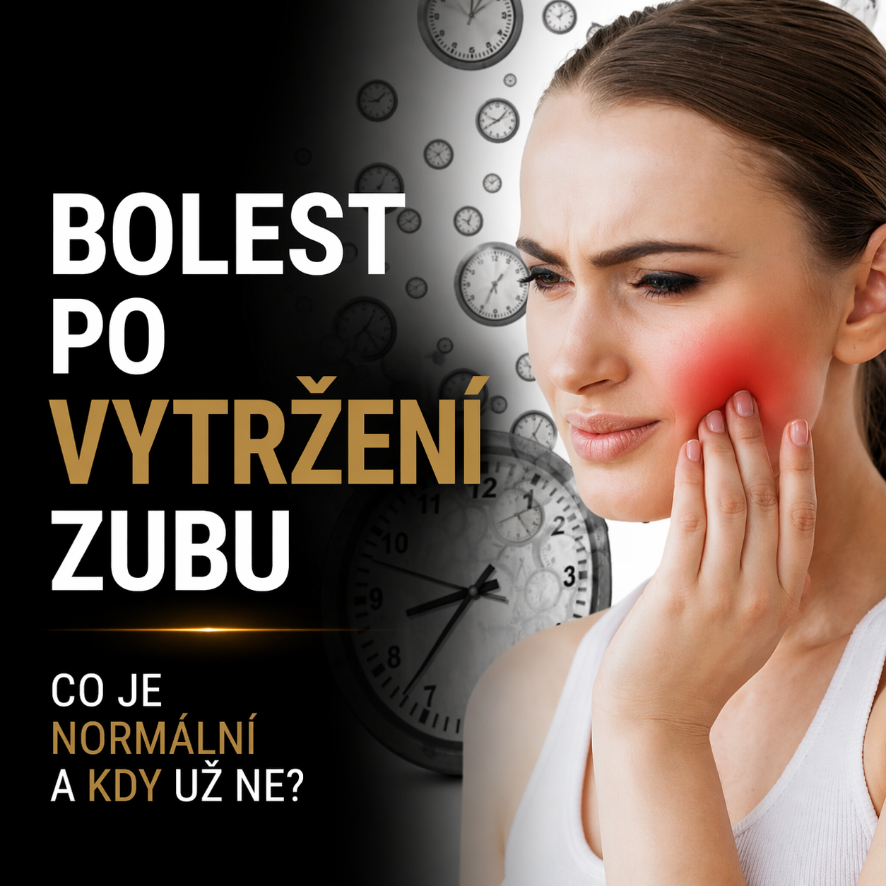 Bolest po vytržení zubu: co je normální a kdy jít k zubaři