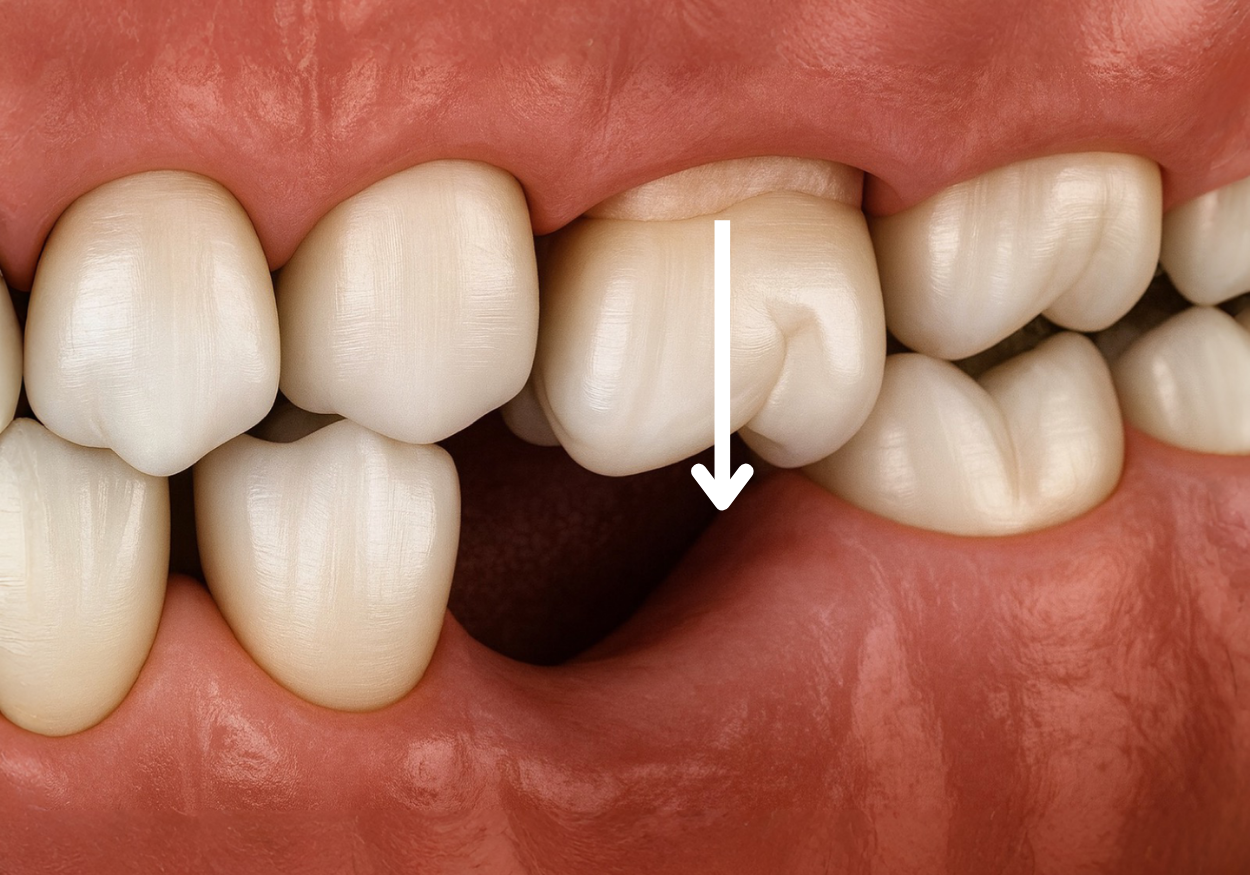 Následky ztráty zubu