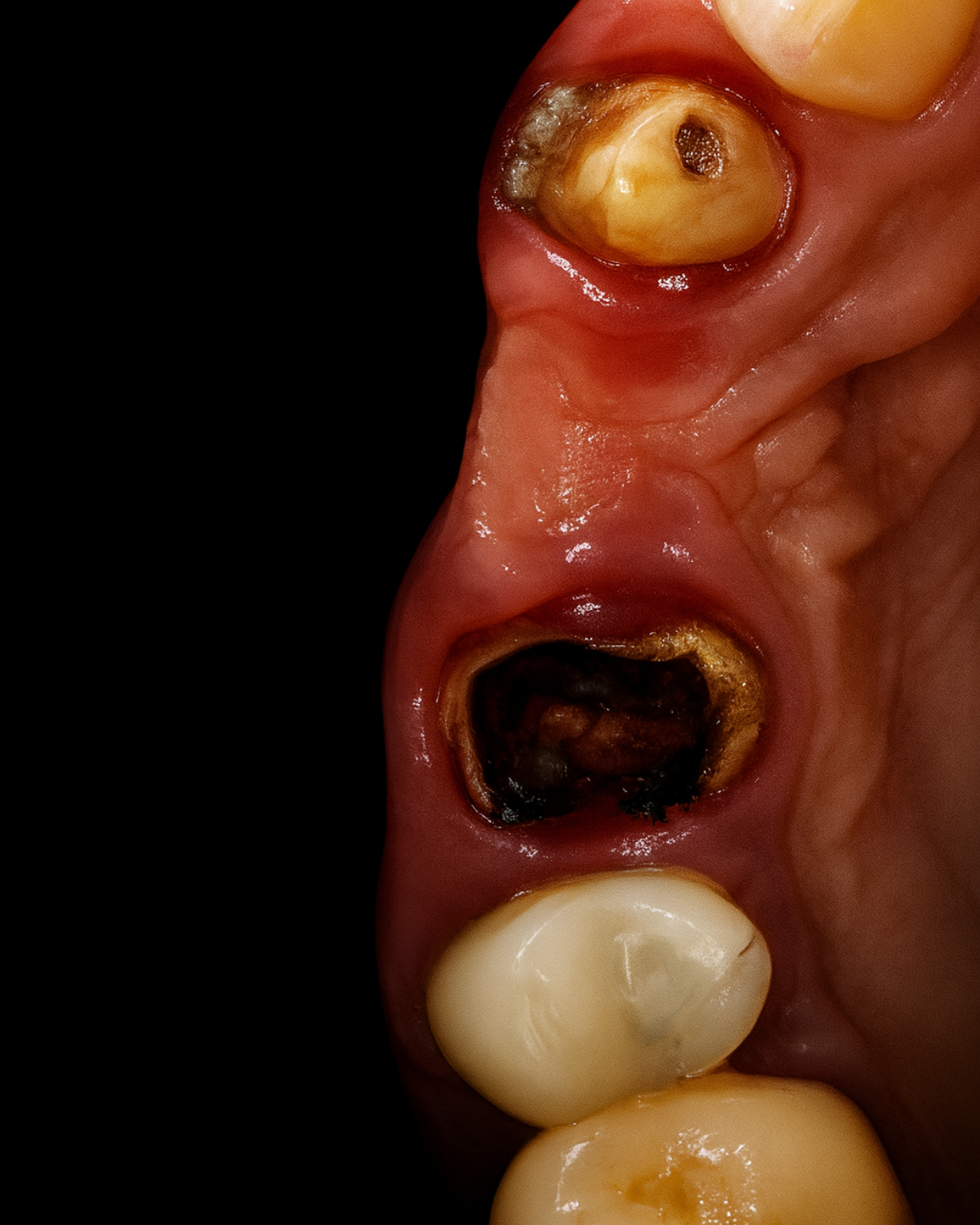 Kaz pod zubní korunkou — Estoma Clinic
