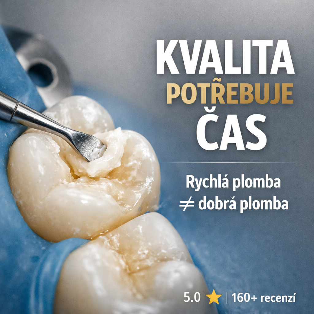 Proč kvalitní bílá plomba potřebuje čas