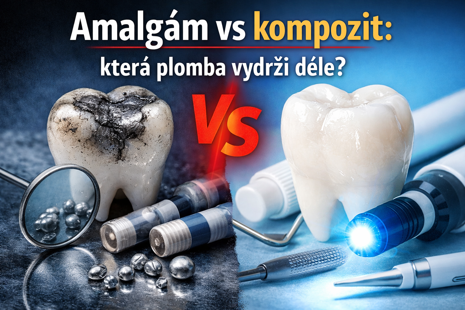 Amalgám vs kompozit: která plomba vydrží déle?