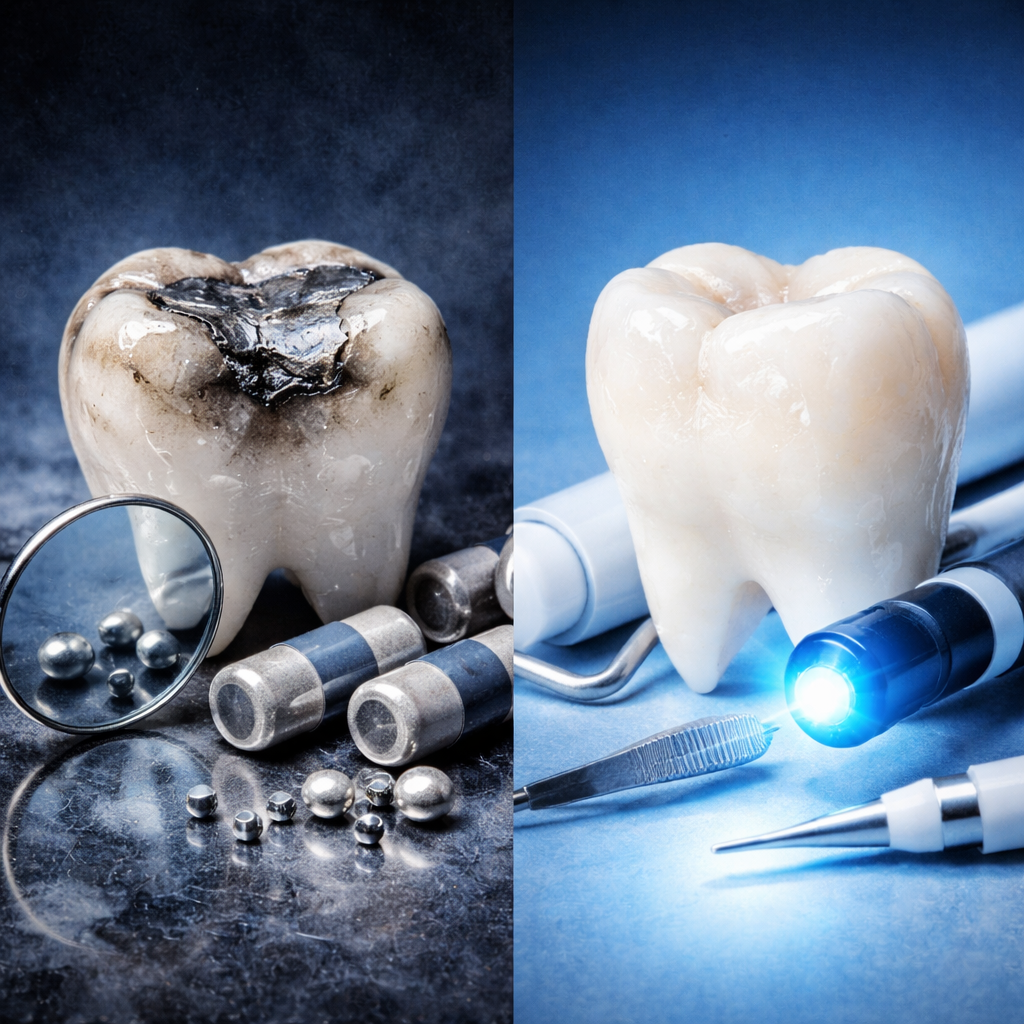 Amalgám vs. kompozitní výplň — Estoma Clinic